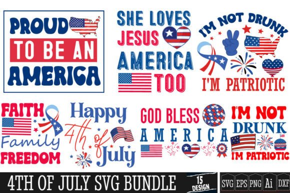 4th of July SVG Bundle, Happy 4th of July