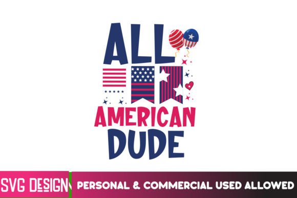 All American Dude SVG Cut File Graphics Freebies