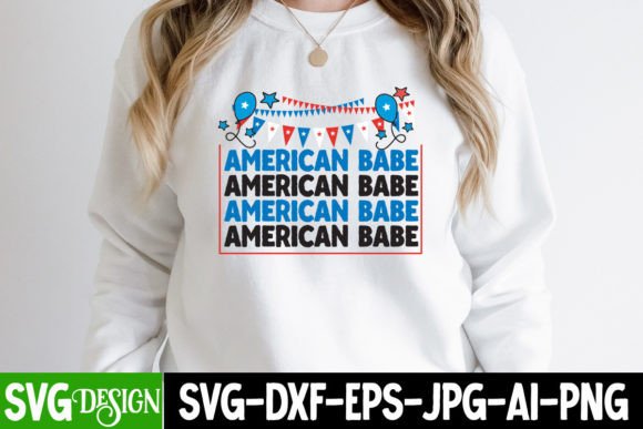 American Babe SVG Cut File, Graphics & T-Shirt Designs