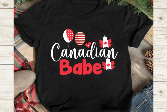 Canadian Babe SVG Cut File: Graphics for T-Shirt Designs