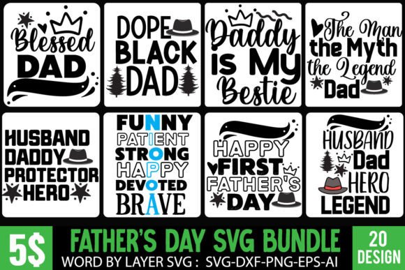 Father’s Day SVG Bundle Quotes Design