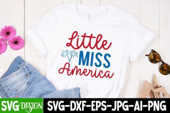 Little Miss America SVG Design: Graphics and T-Shirt Designs