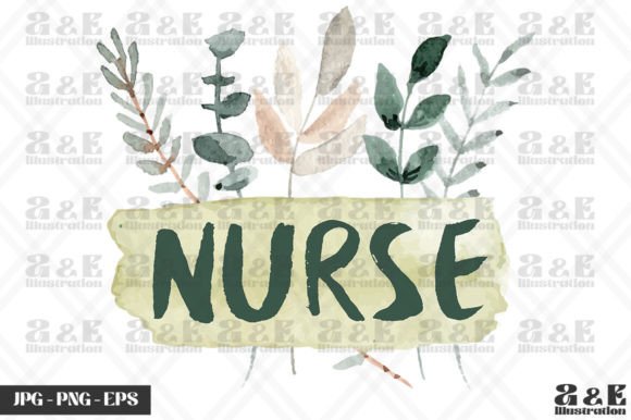 New Nurse Watercolor Flowers Nursing Graphics