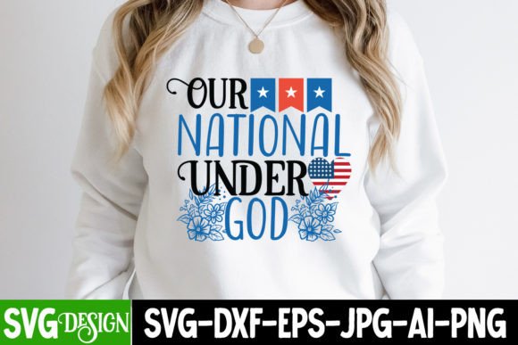 Our National Under God SVG Design: Graphics & T-Shirt Designs