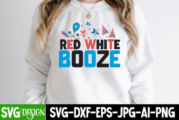 Red Whiete Booze SVG Design: Graphics for T-Shirt Designs