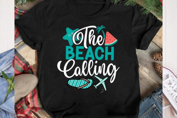 The Beach Calling SVG Cut File: Graphics for T-Shirt Designs
